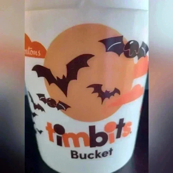 Tim Hortons 2023 Halloween Glow in the Dark Bucket Bats Spooky - Picture 2 of 8